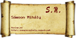 Sámson Mihály névjegykártya
